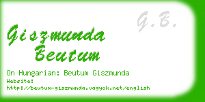 giszmunda beutum business card